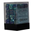 Hasbro Gemini 7 12mm D6 Blue And Teal With Gold Dice