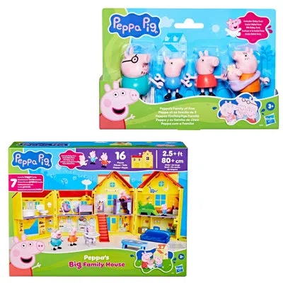 Hasbro Peppa's Big Family House And Family Pack Bundle In Multi