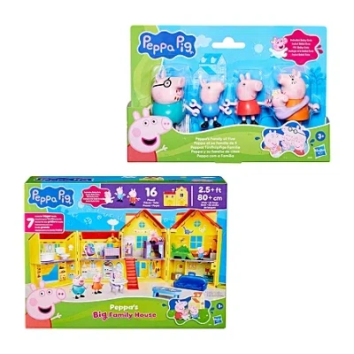 Hasbro Peppa Family Bundle Dollhouse In Multi