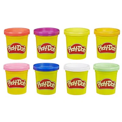 Hasbro Play-doh Rainbow Non-toxic Modeling Compound Toys, Multi Color - Pack Of 8