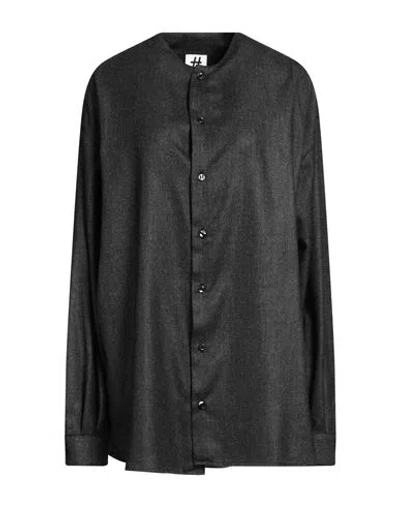 #hashtagmart Woman Shirt Charcoal Size M Viscose, Elastic Fibres In Grey