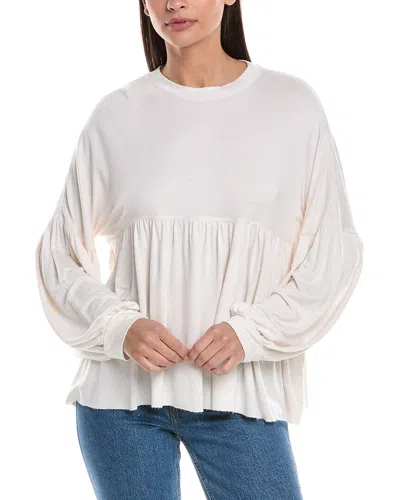 Hashttag Babydoll Top In White
