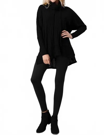 Hashttag Brushed Knit Sweater In Black