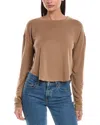 Hashttag Brushed Top In Brown