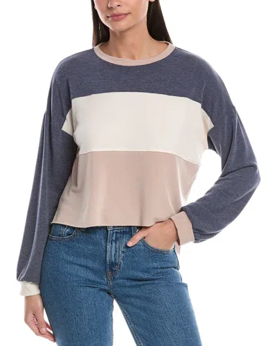 Hashttag Colorblock Sweatshirt In Blue