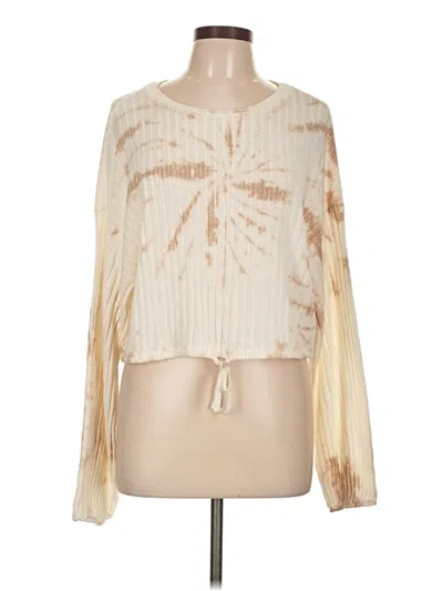 Pre-owned Hashttag Intrend Pullover Sweater In White