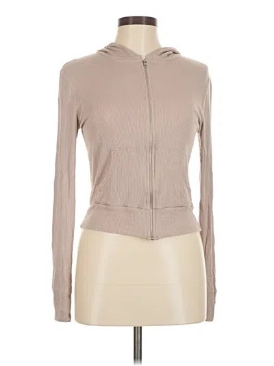 Pre-owned Hashttag Intrend Zip Up Hoodie In Brown