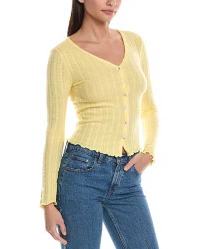 Hashttag Merrow Cardigan In Yellow
