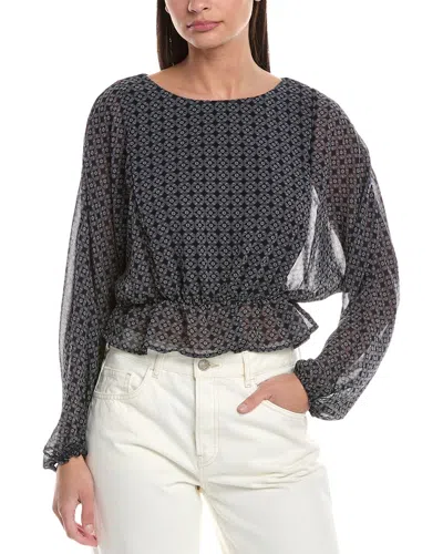 Hashttag Peplum Top In Black