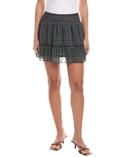 Hashttag Smocked Waist Ruffle Skirt In Black