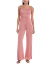Hashttag Tie Shoulder Jumpsuit In Pink