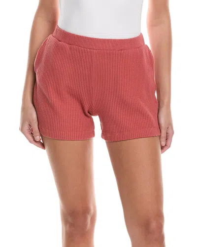 Hashttag Waffle Short In Red