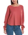 Hashttag Waffle Top In Red