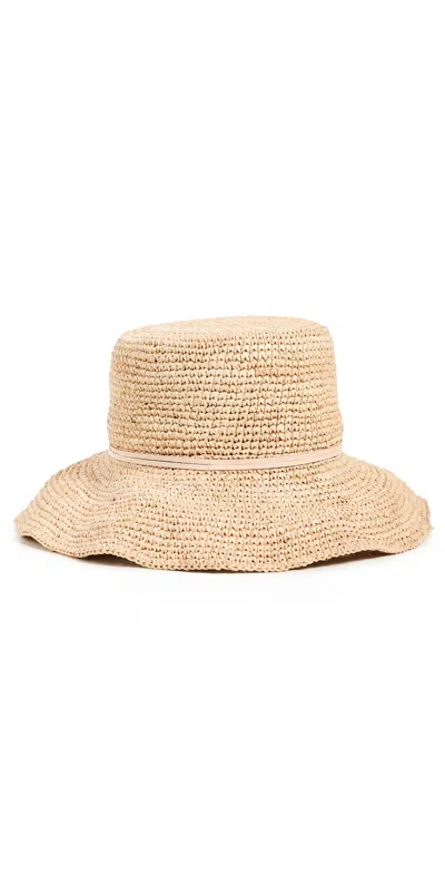 Hat Attack Betty Crochet Bucket Hat Natural/tan
