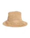 Hat Attack Betty Crochet Raffia Straw Bucket Hat