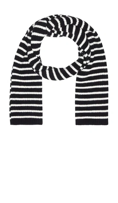 Hat Attack Bolton Stripe Scarf In 黑色