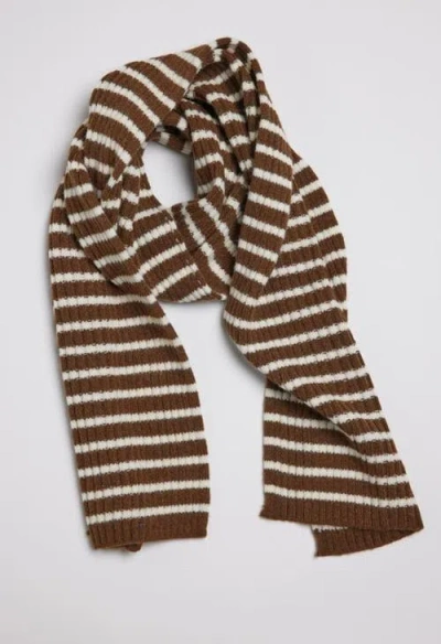 Hat Attack Bolton Stripe Scarf In Chocolate