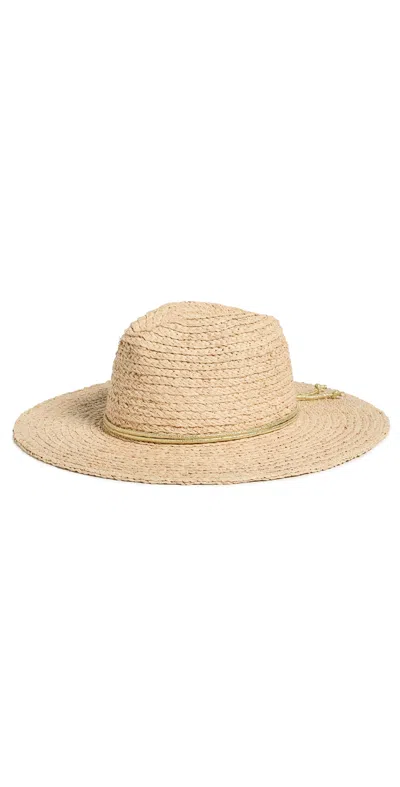 Hat Attack Braided Raffia Continental Hat Natural/gold