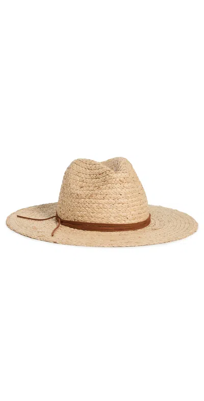 Hat Attack Braided Raffia Continental Hat Natural/tobacco