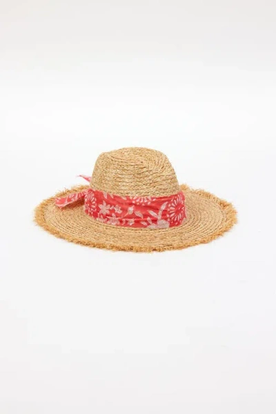 Hat Attack Breezy Continental In Natural/coral