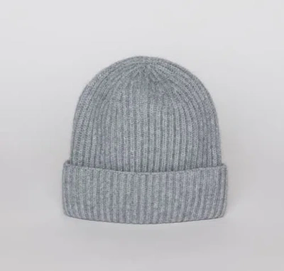 Hat Attack Cashmere Rib Beanie In Light Grey