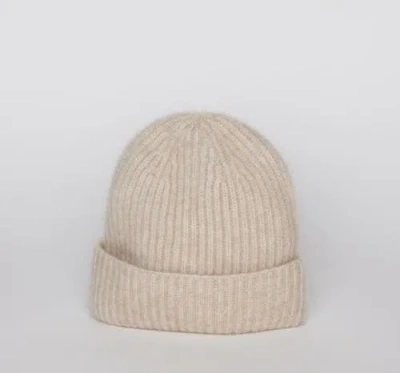 Hat Attack Cashmere Rib Beanie In Oatmeal