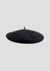Hat Attack Classic Wool Beret In Black