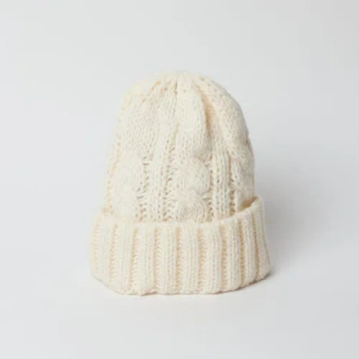 Hat Attack Devon Cable Beanie In Ivory