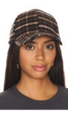 Hat Attack Everyday Plaid Cap In Black & Navy Check