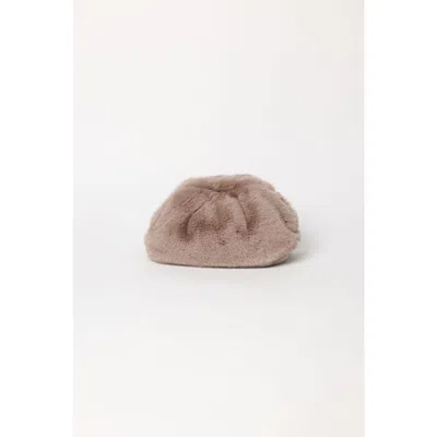 Hat Attack Faux Fur Clutch In Brown