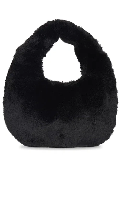 Hat Attack Faux Fur Handled Bag In Black