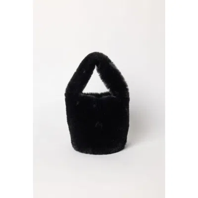 Hat Attack Faux Fur Mini Bag In Black