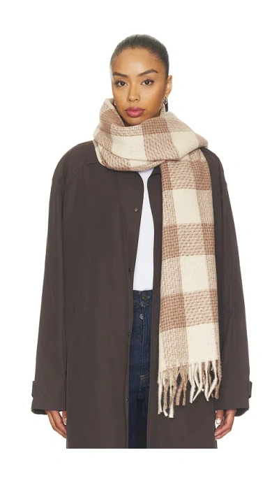 Hat Attack Foundry Check Scarf In Ivory Combo
