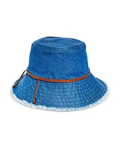 Hat Attack Fringe Bucket Hat In Blue