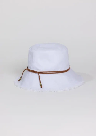 Hat Attack Fringed Bucket Hat In Burgundy