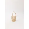 Hat Attack Isla Beaded Mini Bag In Brown