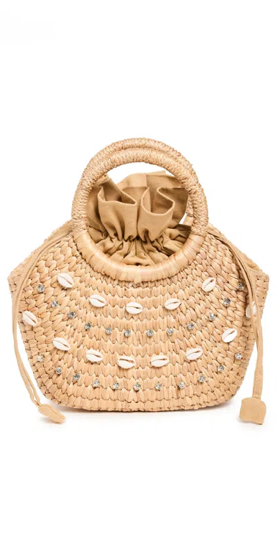 Hat Attack Janie Shell Bag Natural In Pink