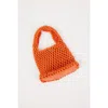 Hat Attack Lizzie Cotton Mini Bag In Mandarin