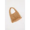 Hat Attack Lizzie Cotton Mini Bag In Tan