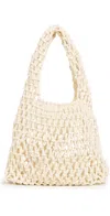 Hat Attack Lizzie Cotton Mini Bag White In Red