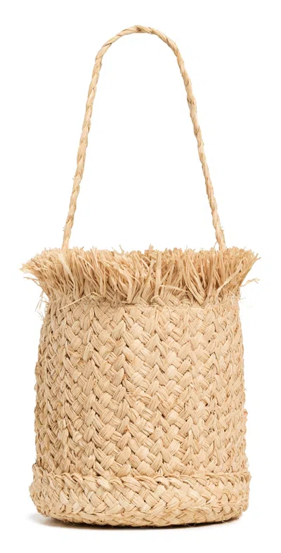 Hat Attack Margo Mini Fringe Bag Natural In Brown