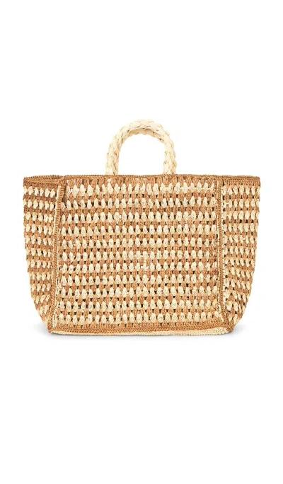 Hat Attack Melody Tote Bag In Natural & Toast