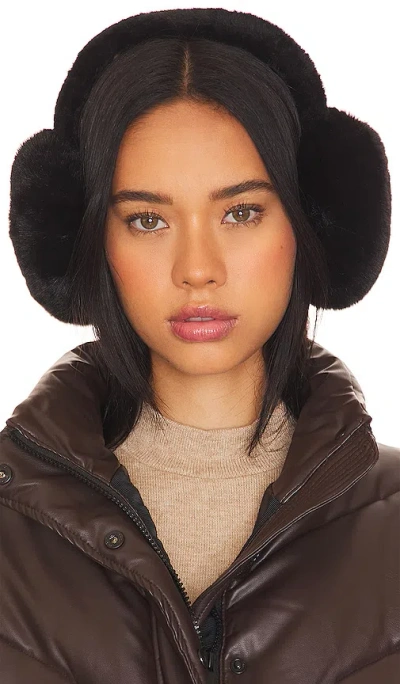 Hat Attack Oversized Faux Fur Earmuff In Black