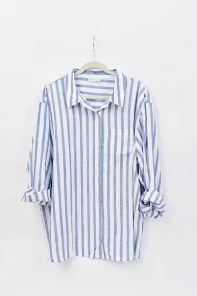 Hat Attack Printed Beach Shirt In Brown