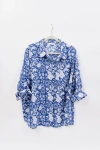 Hat Attack Printed Beach Shirt In Blue