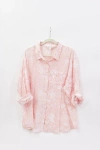 Hat Attack Printed Beach Shirt In Pink