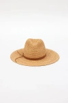 Hat Attack Raffia Braid Continental In Burgundy