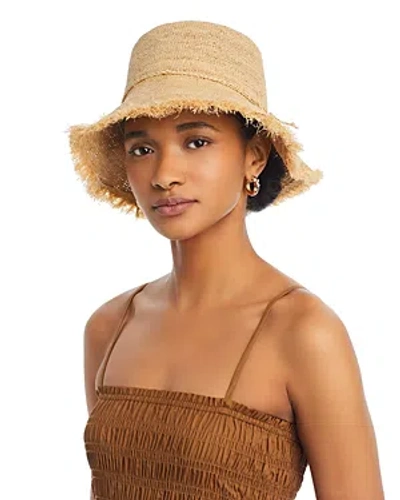 Hat Attack Packable Raffia Bucket Hat In Natural