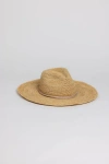 Hat Attack Raffia Crochet Continental In Gray
