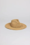 Hat Attack Raffia Crochet Continental In Gray